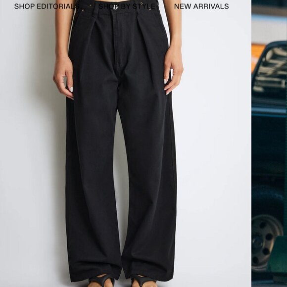 Roucha, Diana wide leg pleated denim, size AA,  EUC - Picture 1 of 8